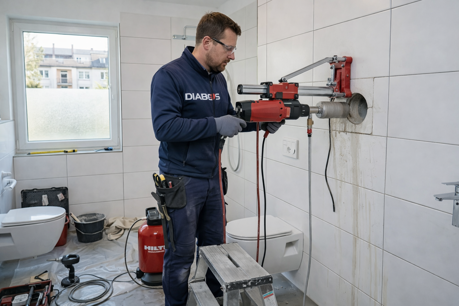 Kernbohrung fur Badlufter