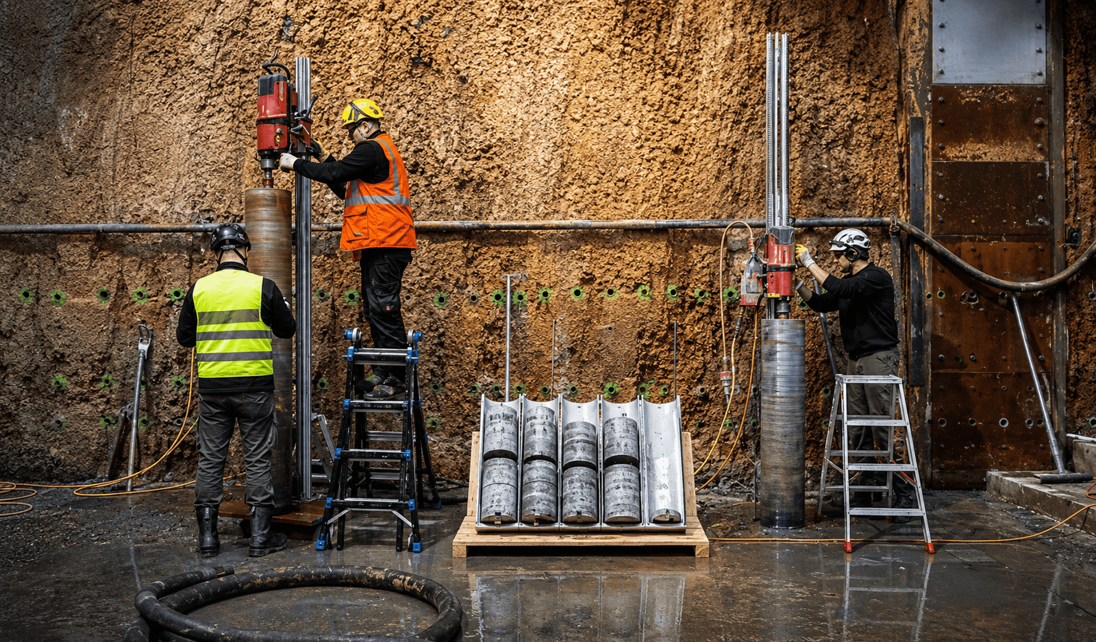 Kernbohrmaschine für präzise Bohrungen in Beton