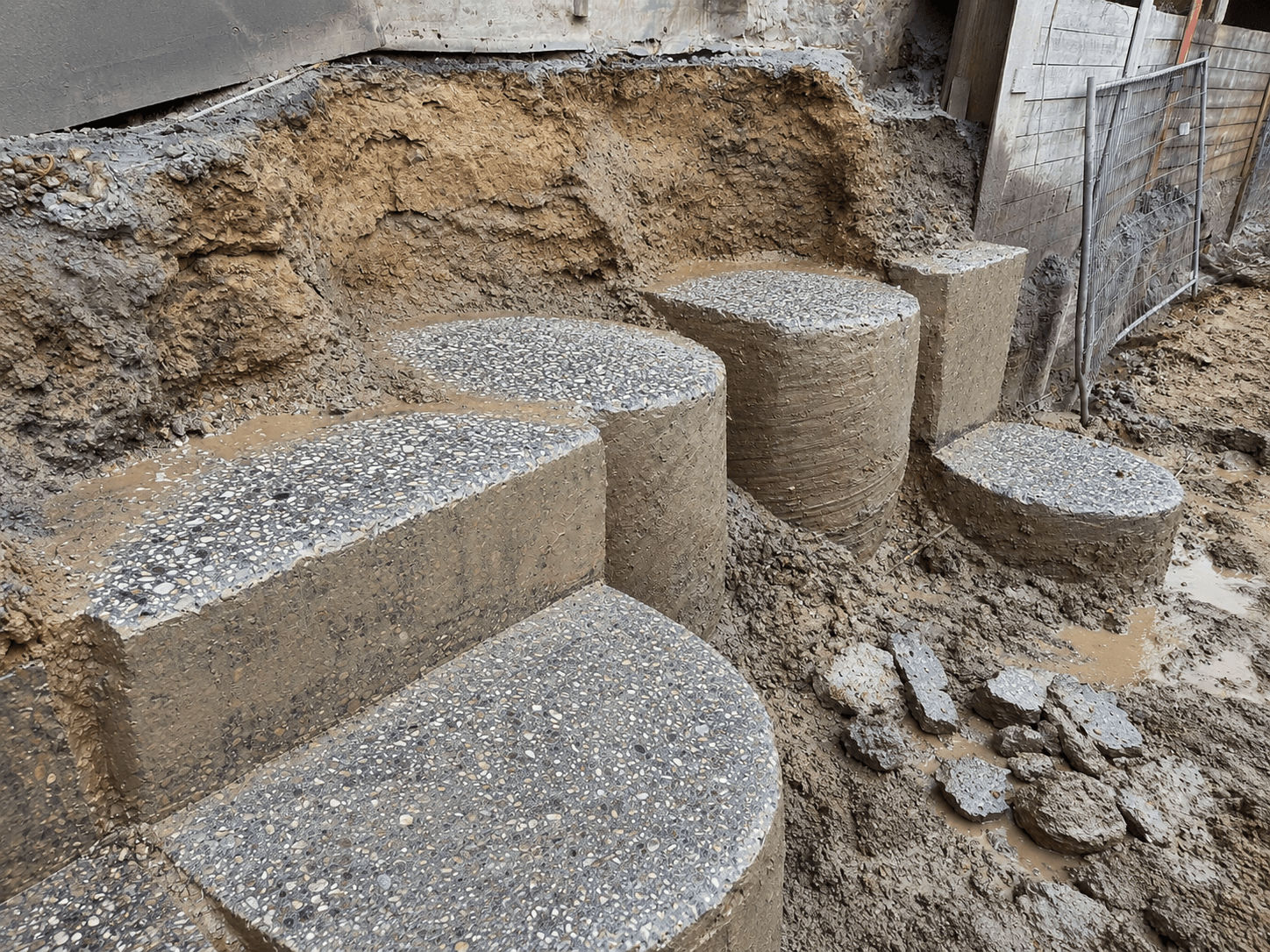 Rückbau eines Maschinenfundaments in einer Industrieanlage