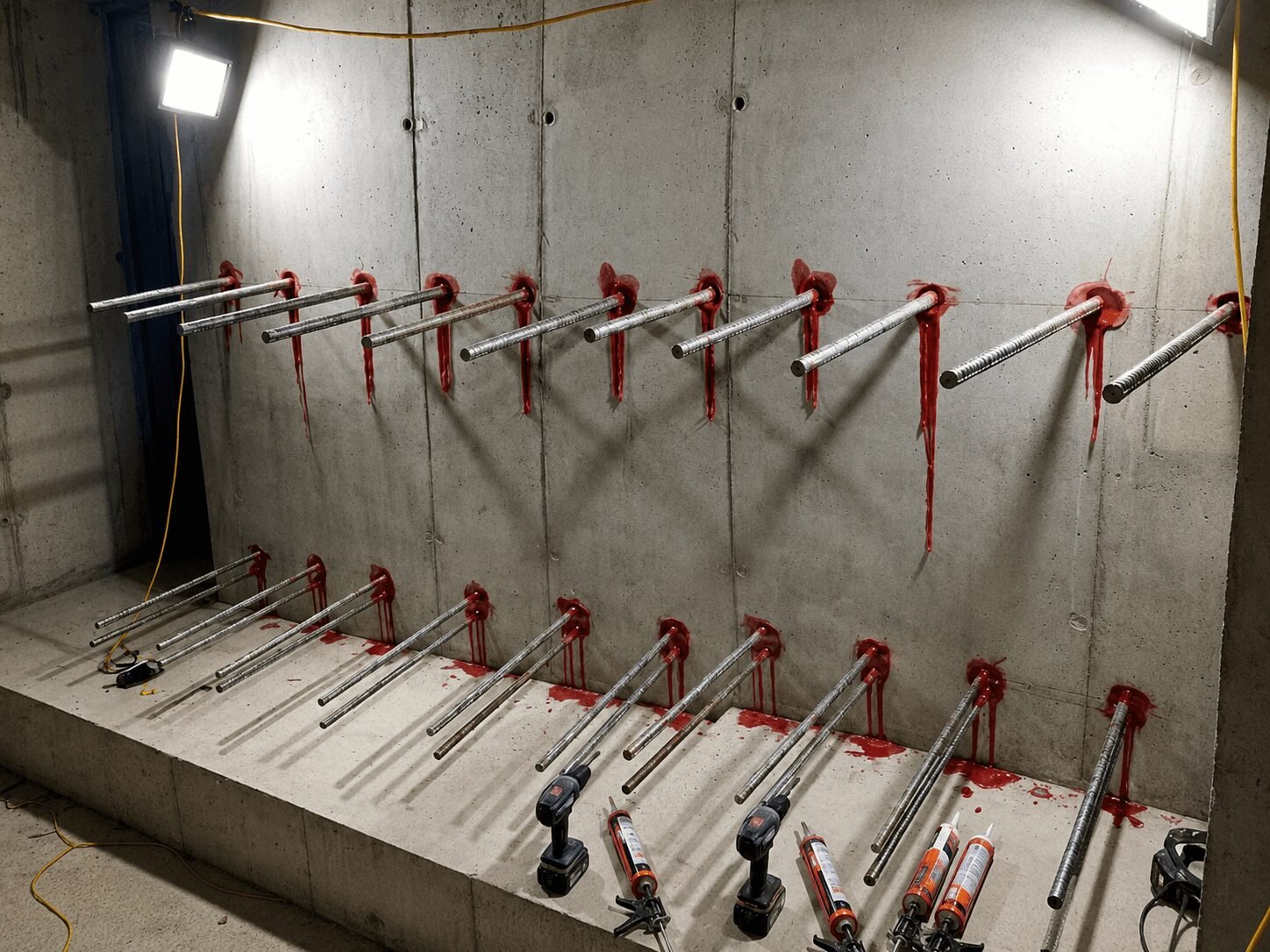 Nachträglicher Bewehrungsanschluss in einem Betonbauteil