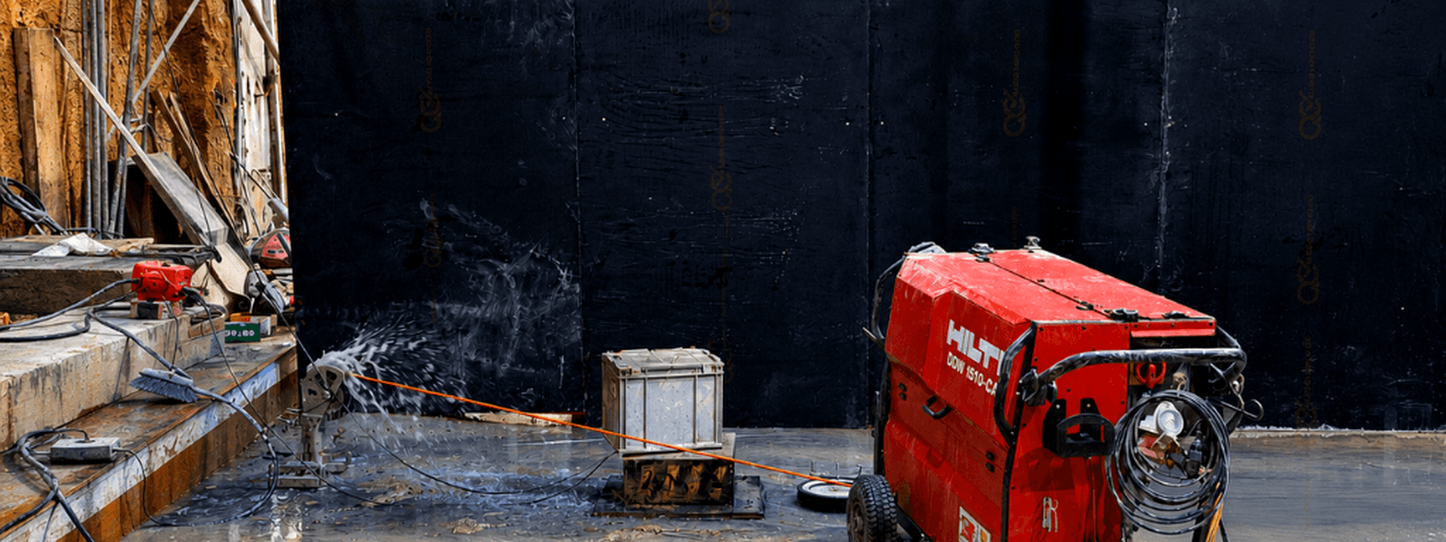Seilsägearbeiten zum präzisen Schneiden von Beton
