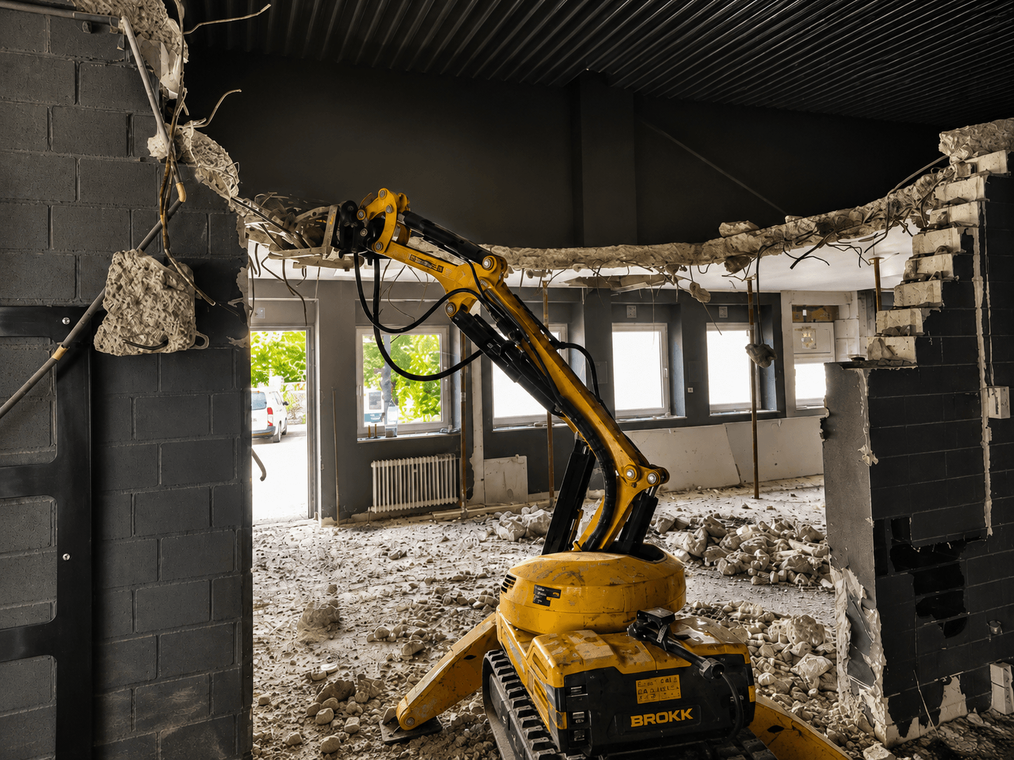 Teilabbruch von Betonbauteilen in einem Bestandsgebäude